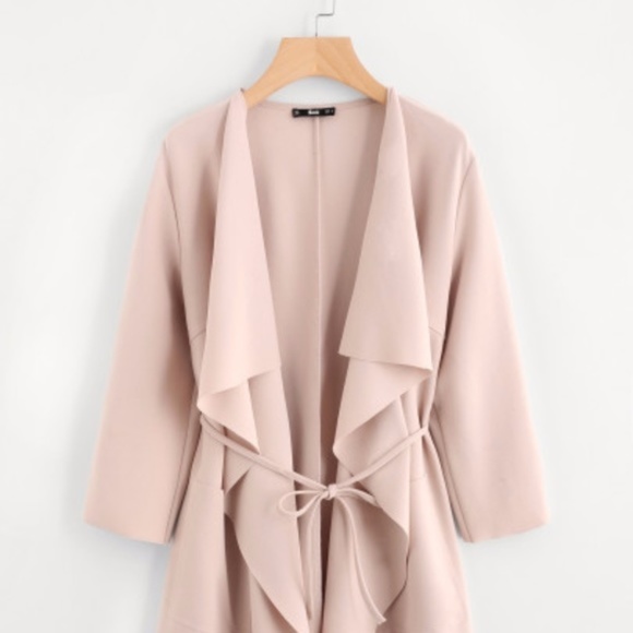 Blush Draped Over-Coat - Picture 2 of 4